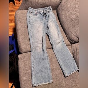 90s boot cut jeans.
